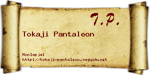 Tokaji Pantaleon névjegykártya